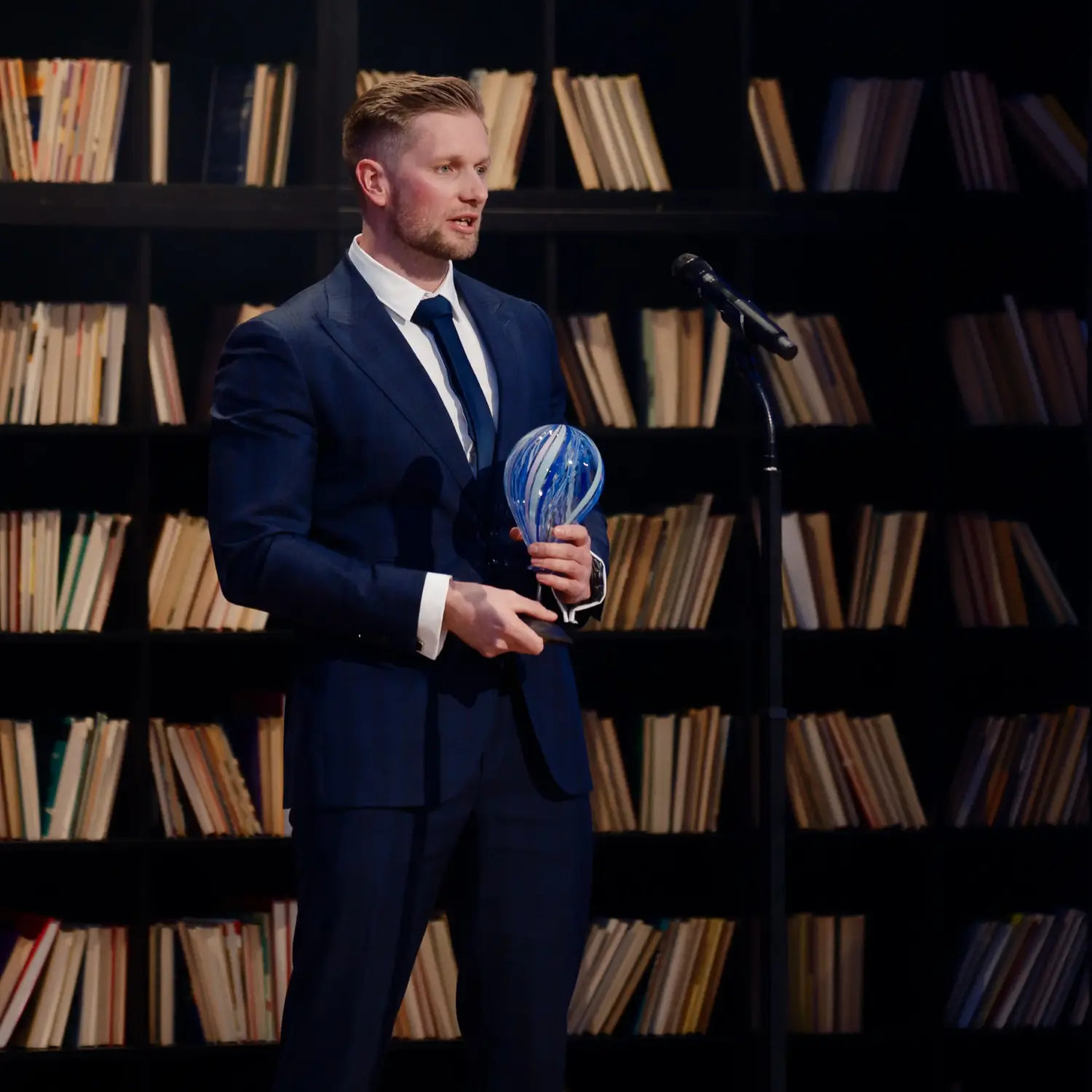 Oliver Kotkas receiving the award Estonia's Foreign Investor 2025 on behalf of Foxway