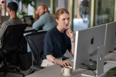 Woman on computer